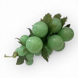 Vintage Lucite “Jadite” Green Grapes MCM Decor
